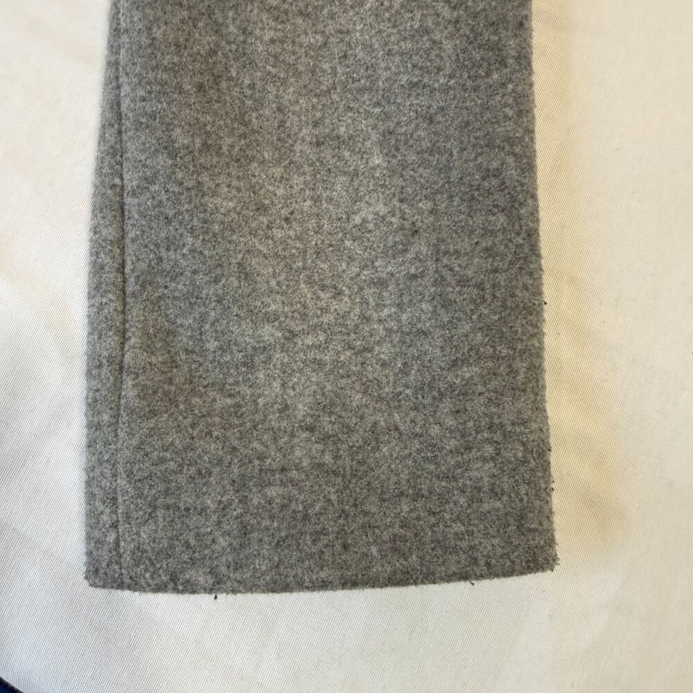 Express Conscious Edit Gray Wool Blend Wrap Trench Coat XS Belt Shawl Collar - Picture 7 of 8